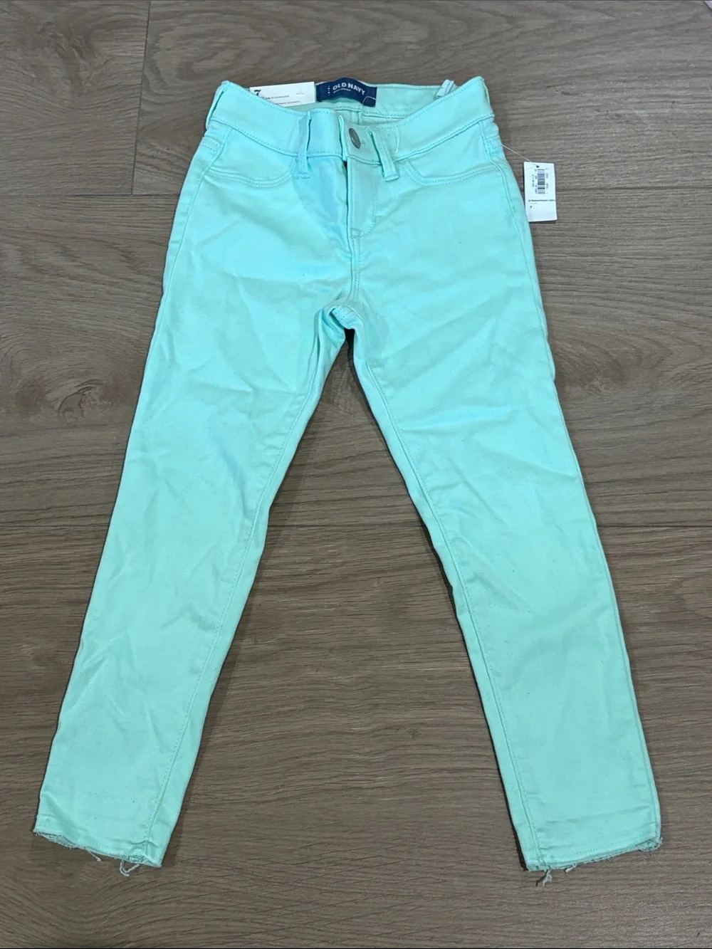 Old Navy Girls size 7 Mint Green Skinny Jeans
